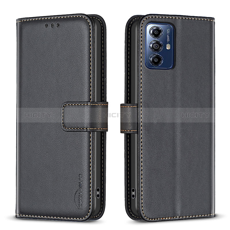 Custodia Portafoglio In Pelle Cover con Supporto B17F per Motorola Moto G Play Gen 2 Nero