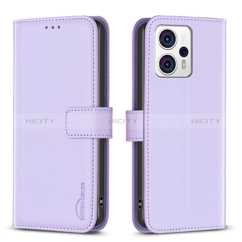 Custodia Portafoglio In Pelle Cover con Supporto B17F per Motorola Moto G13 Lavanda