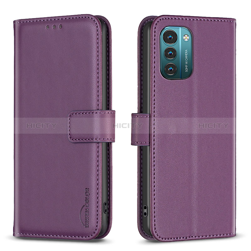 Custodia Portafoglio In Pelle Cover con Supporto B17F per Nokia G11 Viola