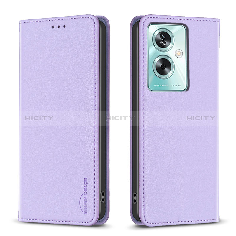 Custodia Portafoglio In Pelle Cover con Supporto B17F per Oppo A79 5G Lavanda