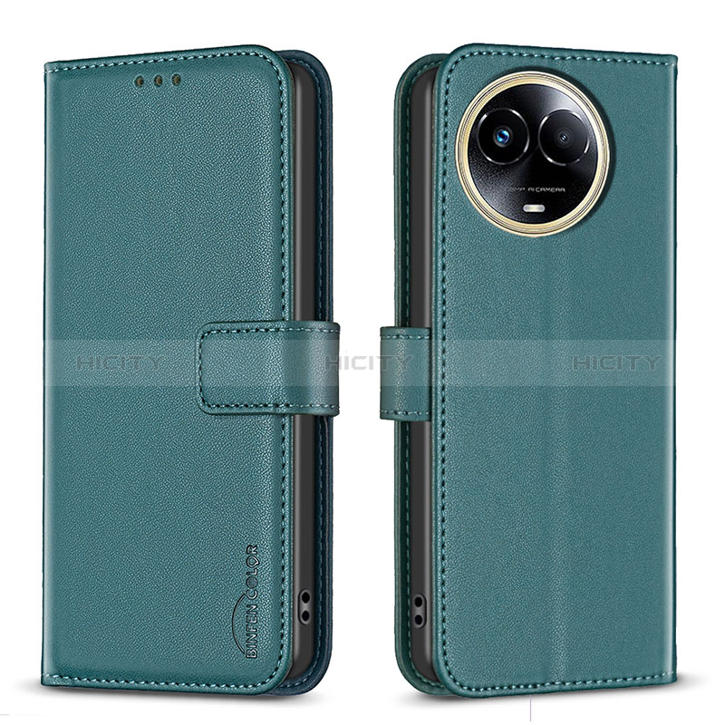 Custodia Portafoglio In Pelle Cover con Supporto B17F per Realme V50s 5G Verde