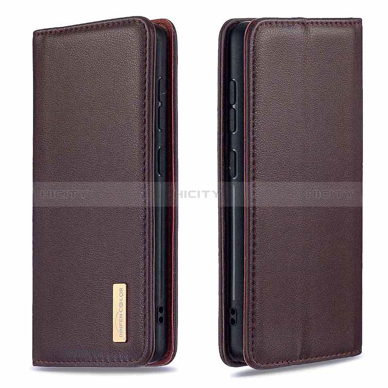 Custodia Portafoglio In Pelle Cover con Supporto B17F per Samsung Galaxy A71 5G Marrone