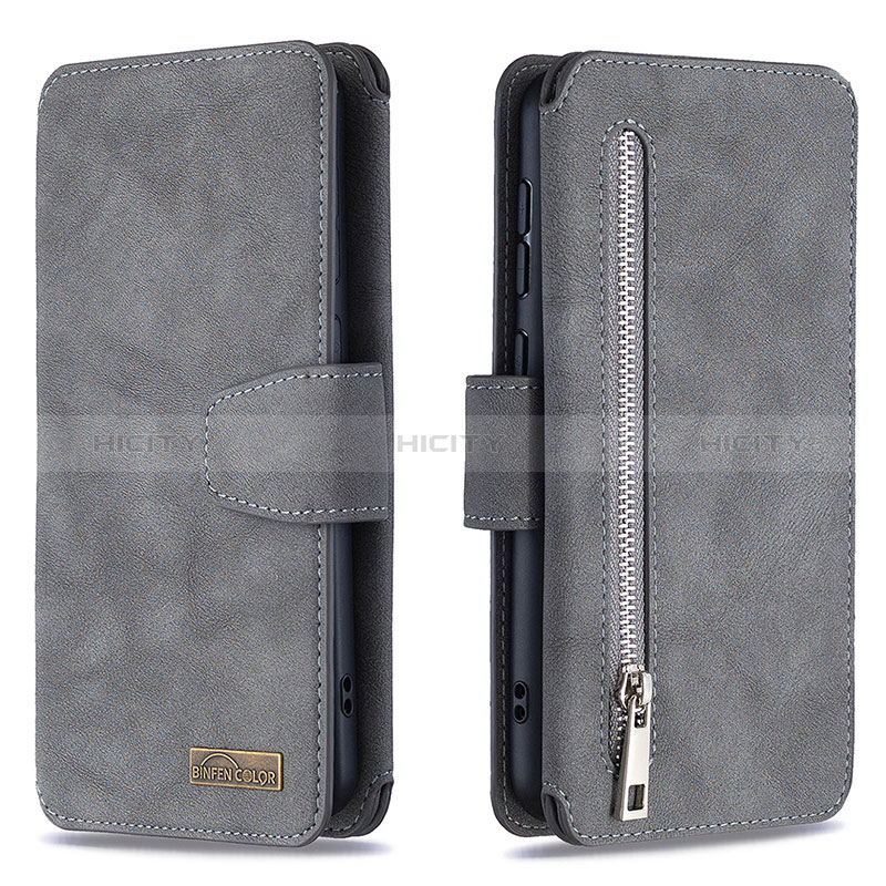 Custodia Portafoglio In Pelle Cover con Supporto B18F per Samsung Galaxy A30S Grigio