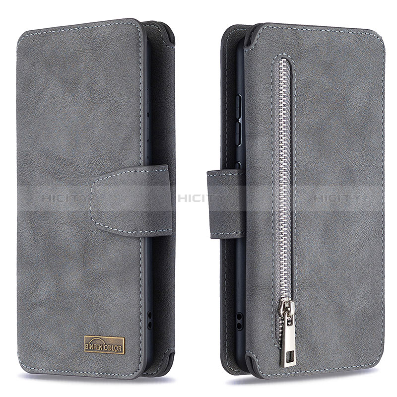 Custodia Portafoglio In Pelle Cover con Supporto B18F per Samsung Galaxy A51 4G Grigio