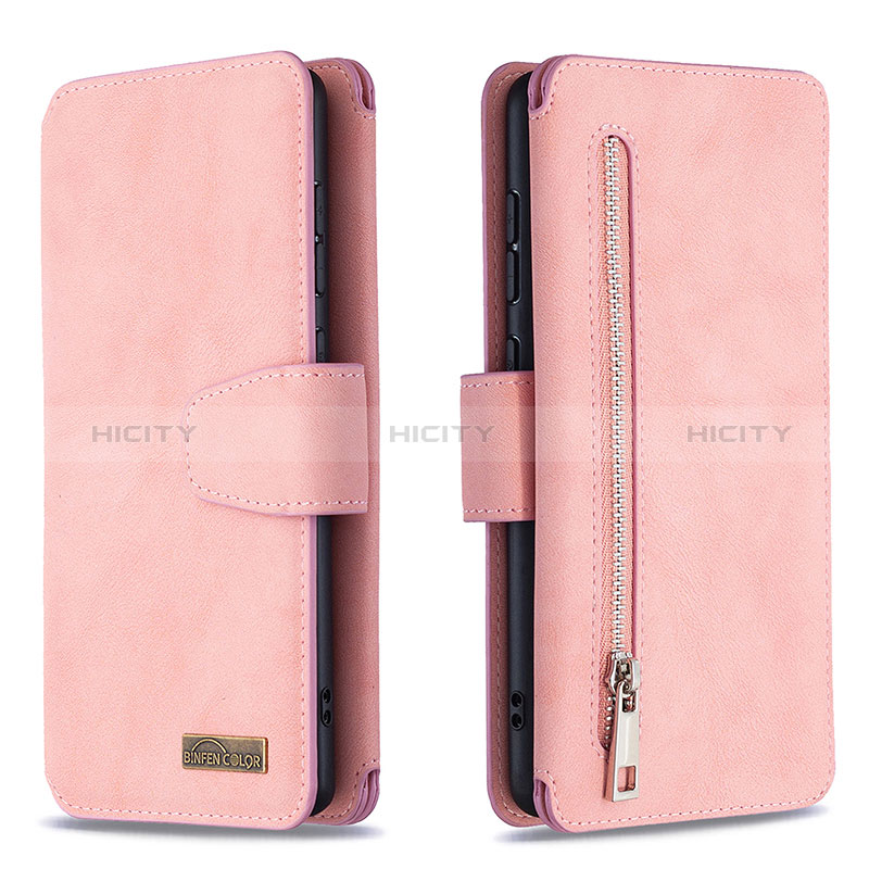 Custodia Portafoglio In Pelle Cover con Supporto B18F per Samsung Galaxy A71 4G A715 Oro Rosa