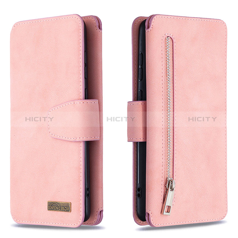 Custodia Portafoglio In Pelle Cover con Supporto B18F per Samsung Galaxy A81 Oro Rosa