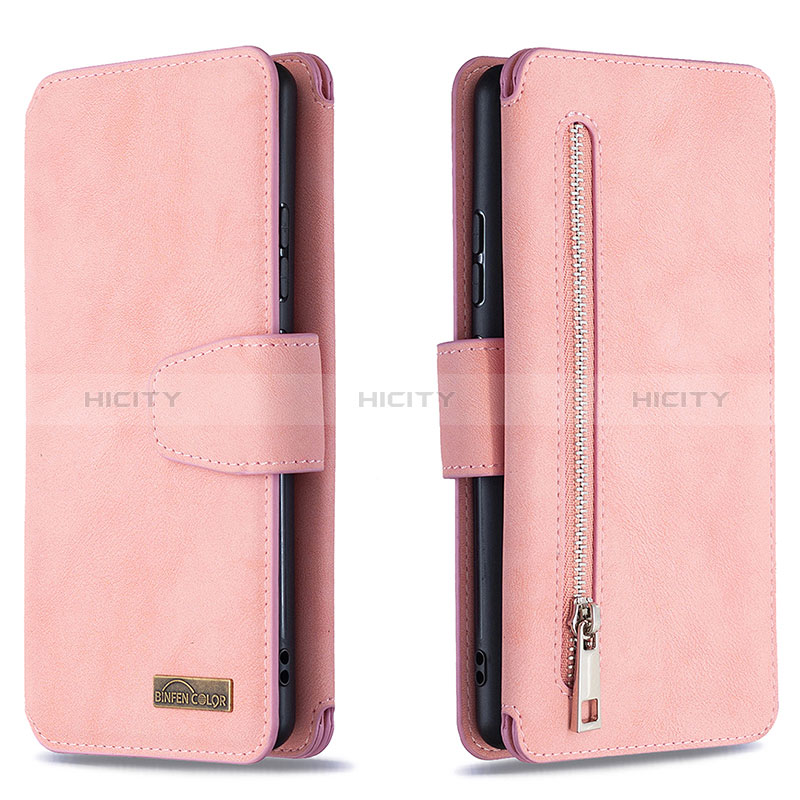 Custodia Portafoglio In Pelle Cover con Supporto B18F per Samsung Galaxy S10 Lite Oro Rosa