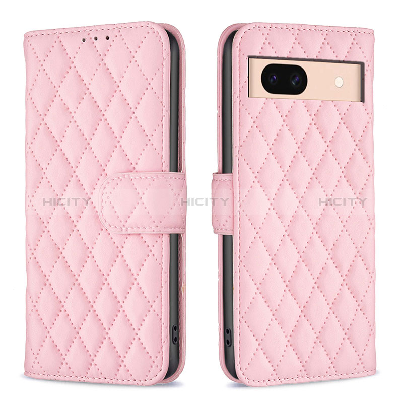 Custodia Portafoglio In Pelle Cover con Supporto B19F per Google Pixel 8a 5G Oro Rosa