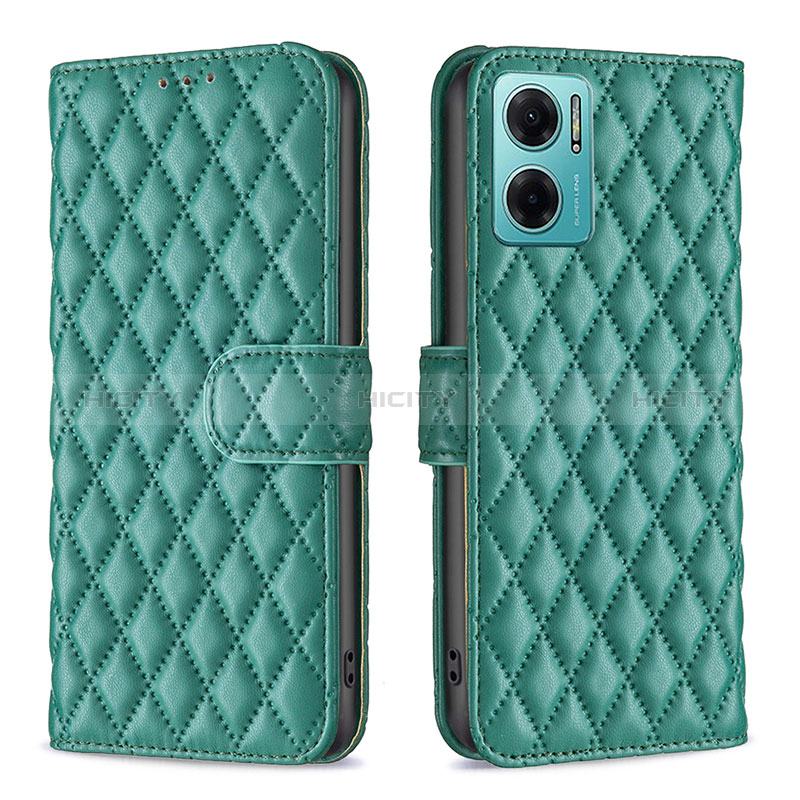 Custodia Portafoglio In Pelle Cover con Supporto B19F per Xiaomi Redmi 10 5G Verde