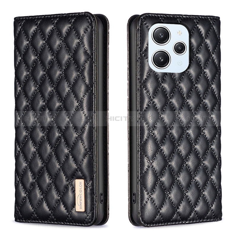 Custodia Portafoglio In Pelle Cover con Supporto B19F per Xiaomi Redmi 12 4G Nero