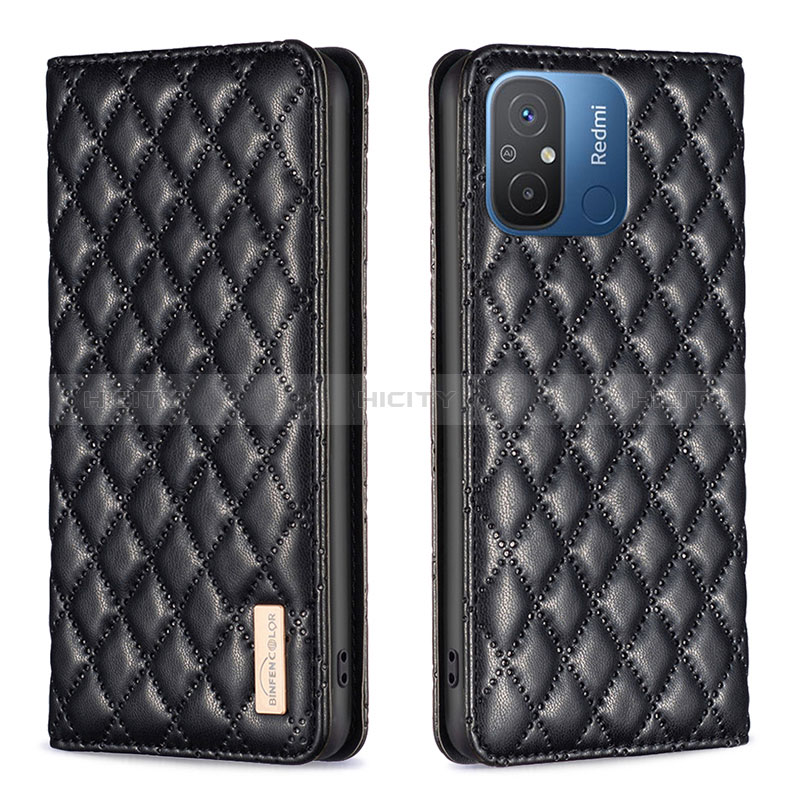 Custodia Portafoglio In Pelle Cover con Supporto B19F per Xiaomi Redmi 12C 4G Nero