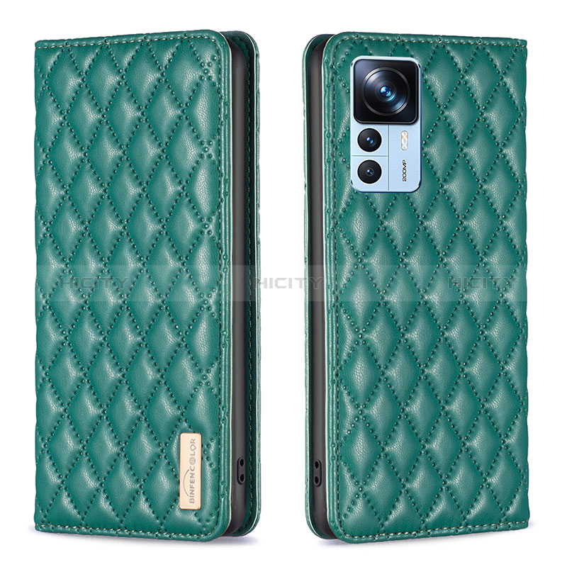 Custodia Portafoglio In Pelle Cover con Supporto B19F per Xiaomi Redmi K50 Ultra 5G Verde