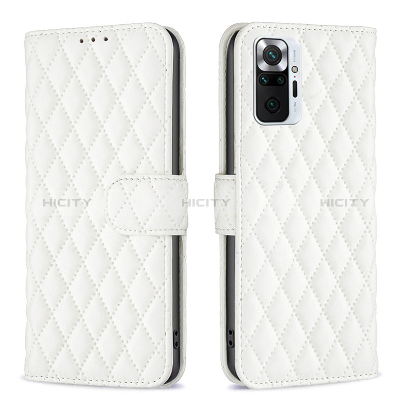 Custodia Portafoglio In Pelle Cover con Supporto B19F per Xiaomi Redmi Note 10 Pro 4G Bianco