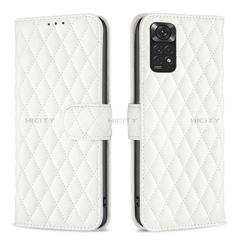 Custodia Portafoglio In Pelle Cover con Supporto B19F per Xiaomi Redmi Note 11 4G (2022) Bianco