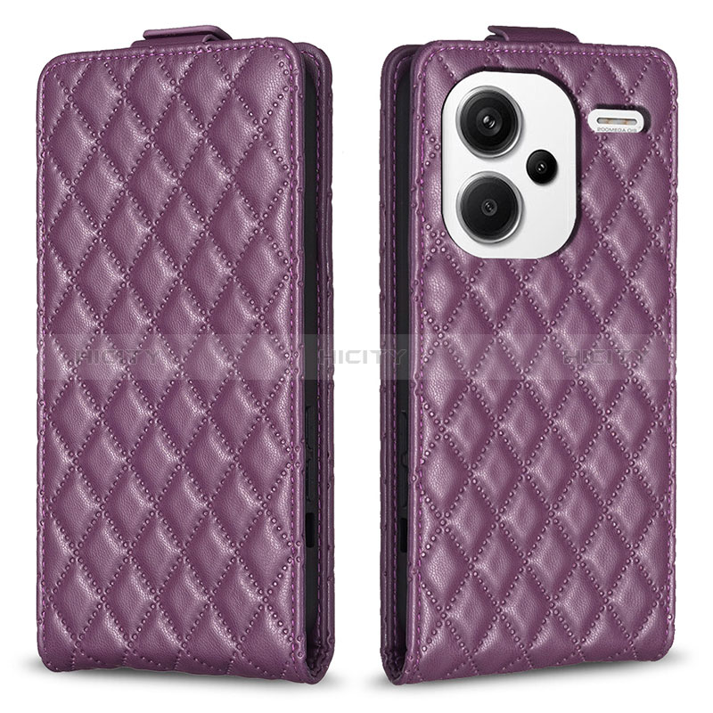 Custodia Portafoglio In Pelle Cover con Supporto B20F per Xiaomi Redmi Note 13 Pro+ Plus 5G Viola