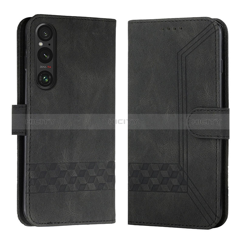 Custodia Portafoglio In Pelle Cover con Supporto B21F per Sony Xperia 1 V