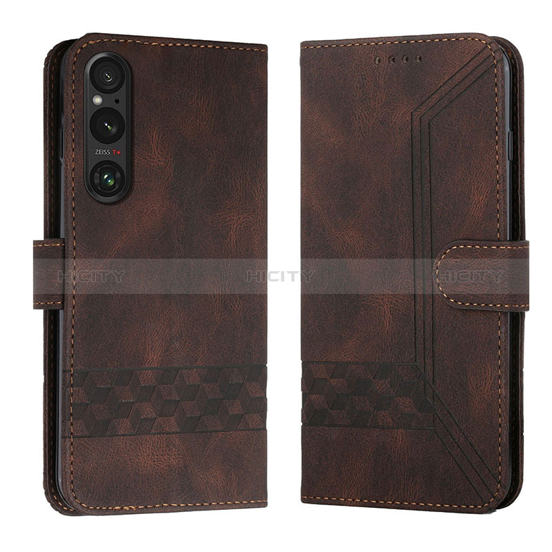 Custodia Portafoglio In Pelle Cover con Supporto B21F per Sony Xperia 1 V