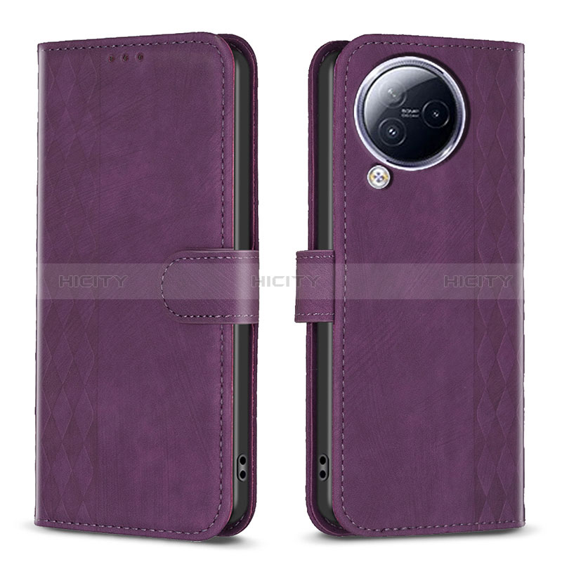 Custodia Portafoglio In Pelle Cover con Supporto B21F per Xiaomi Civi 3 5G Viola