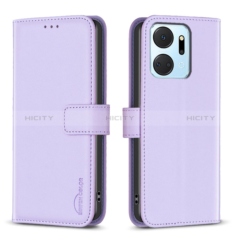 Custodia Portafoglio In Pelle Cover con Supporto B22F per Huawei Honor X7a Lavanda