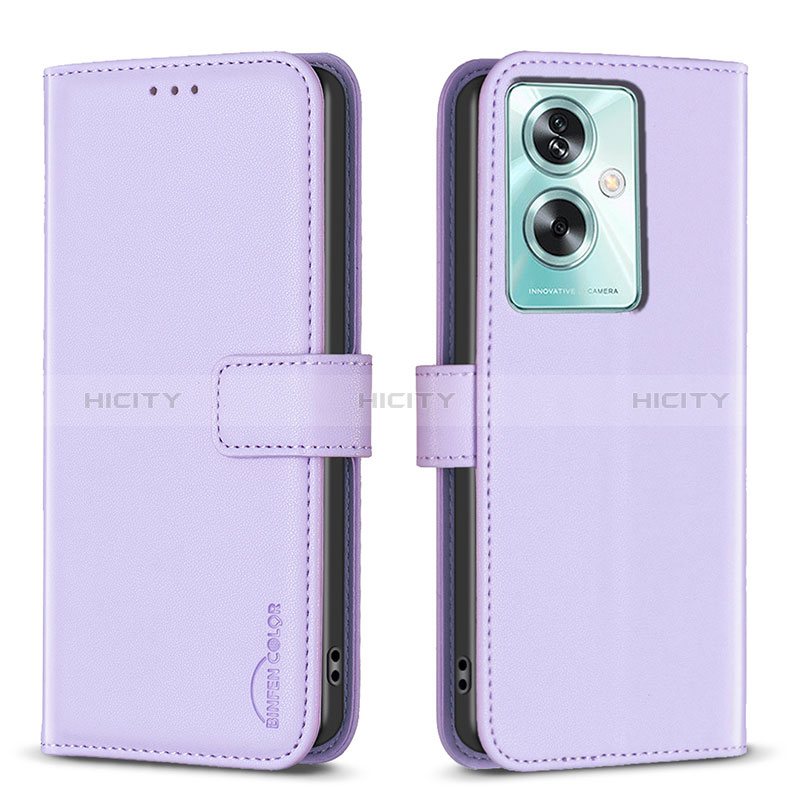 Custodia Portafoglio In Pelle Cover con Supporto B22F per Oppo A79 5G Lavanda