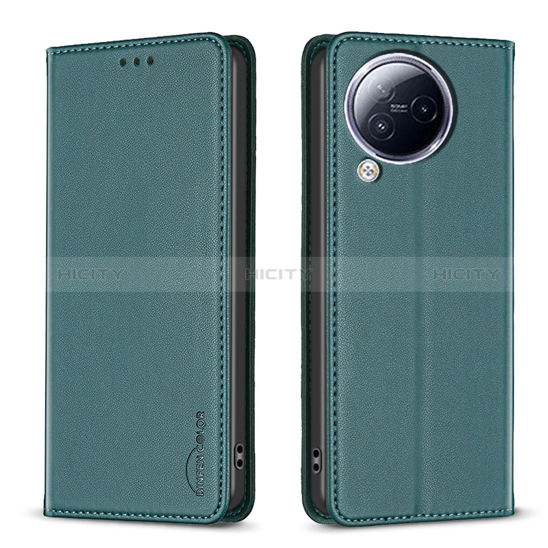 Custodia Portafoglio In Pelle Cover con Supporto B22F per Xiaomi Civi 3 5G Verde