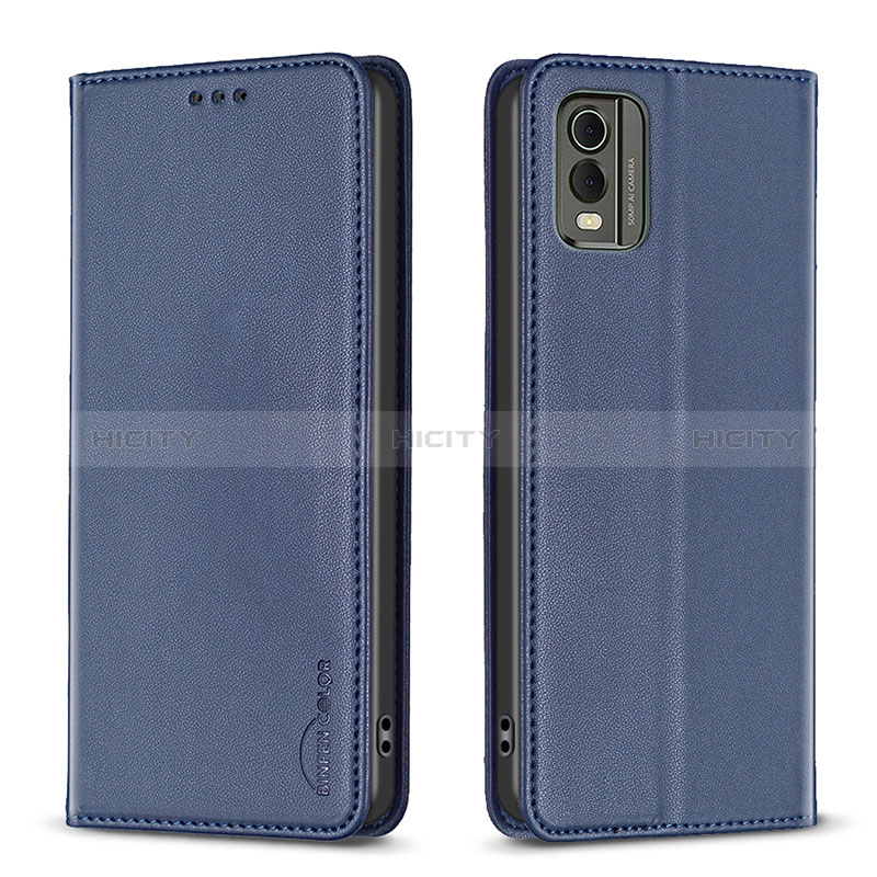 Custodia Portafoglio In Pelle Cover con Supporto B23F per Nokia C210 Blu