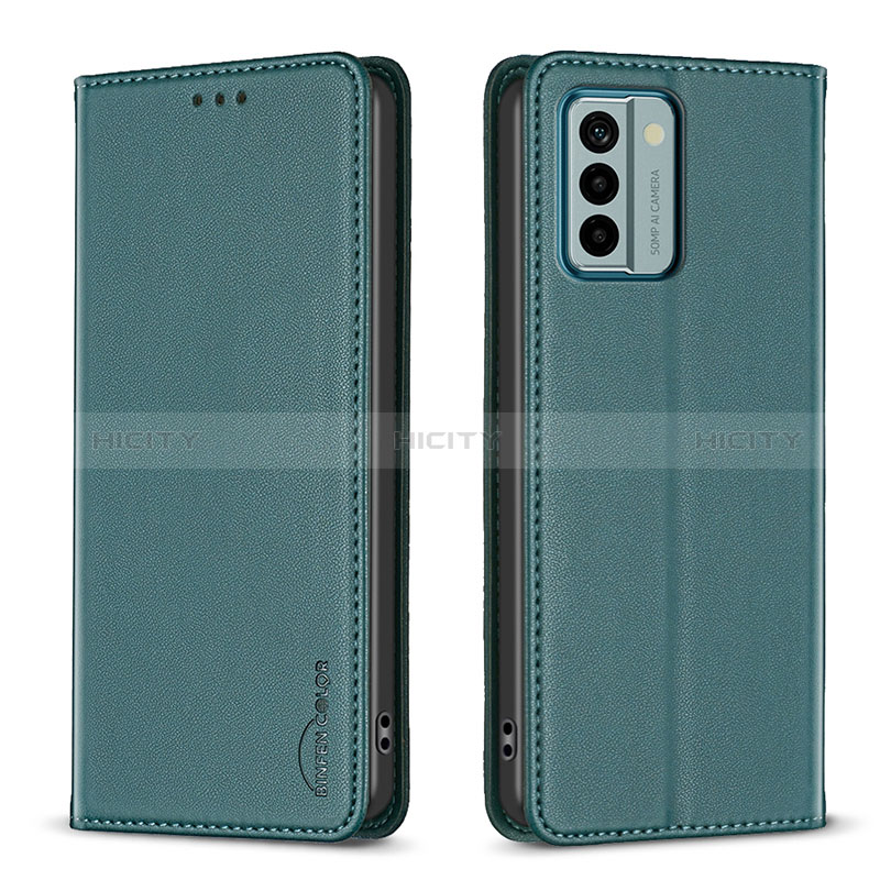 Custodia Portafoglio In Pelle Cover con Supporto B23F per Nokia G22 Verde