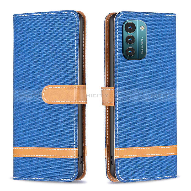 Custodia Portafoglio In Pelle Cover con Supporto B24F per Nokia G11 Blu