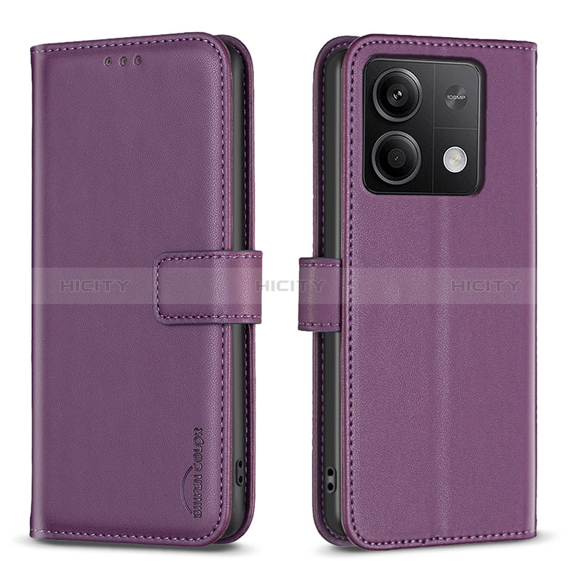 Custodia Portafoglio In Pelle Cover con Supporto B24F per Xiaomi Redmi Note 13 5G Viola