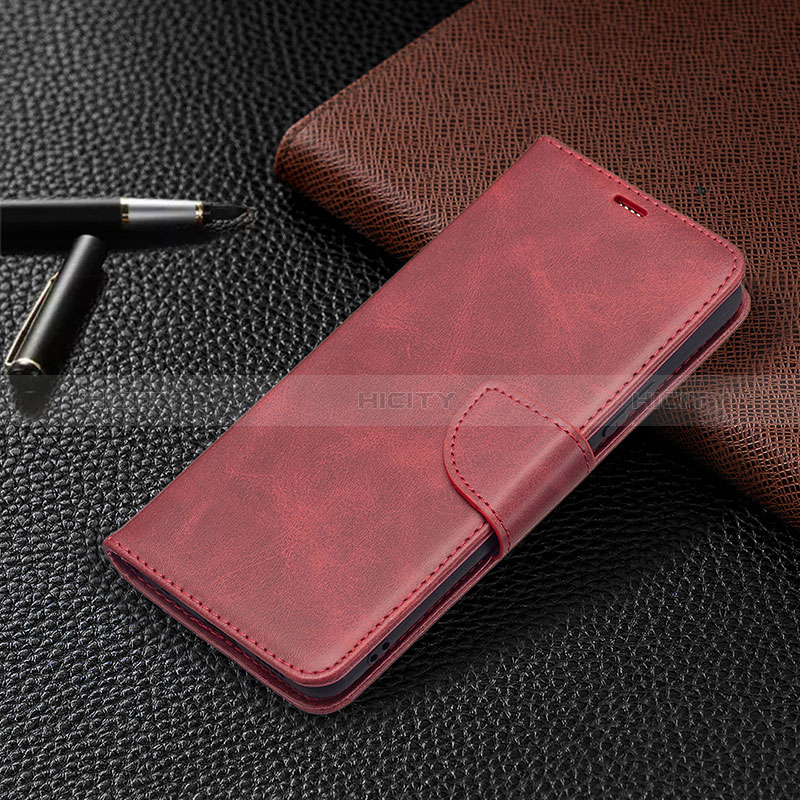 Custodia Portafoglio In Pelle Cover con Supporto BF1 per Xiaomi Redmi Note 10 Pro 4G Rosso