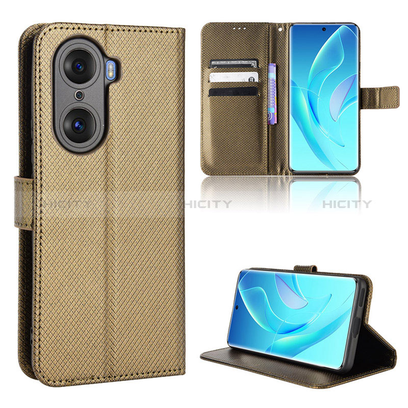 Custodia Portafoglio In Pelle Cover con Supporto BY1 per Huawei Honor 60 5G