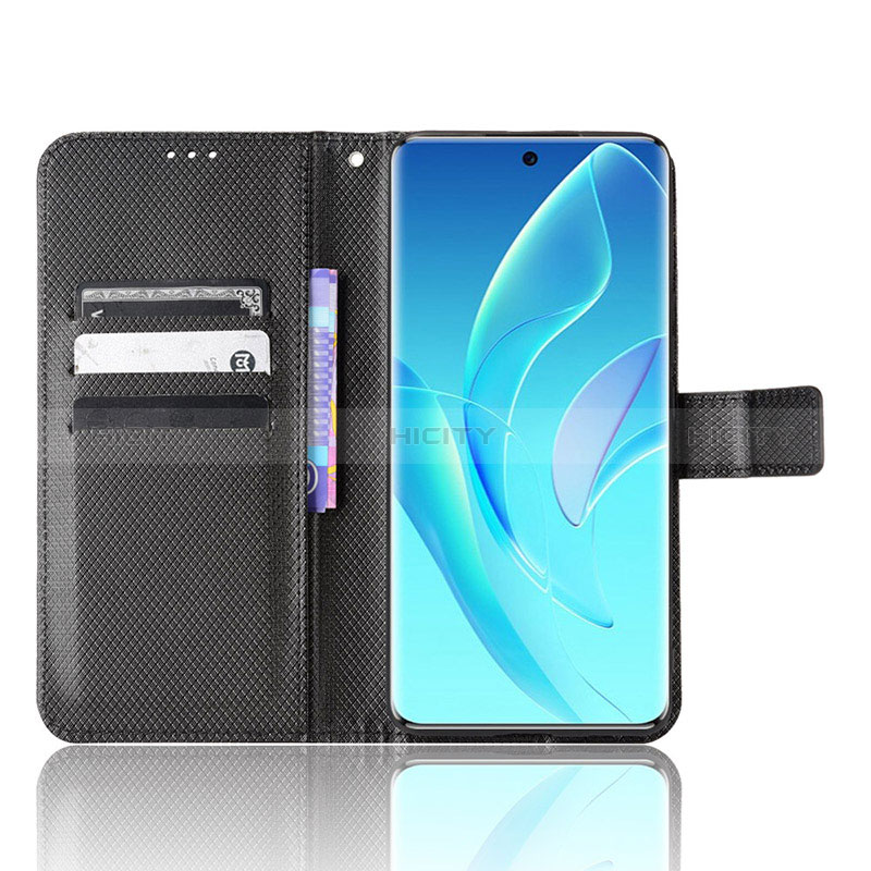 Custodia Portafoglio In Pelle Cover con Supporto BY1 per Huawei Honor 60 5G