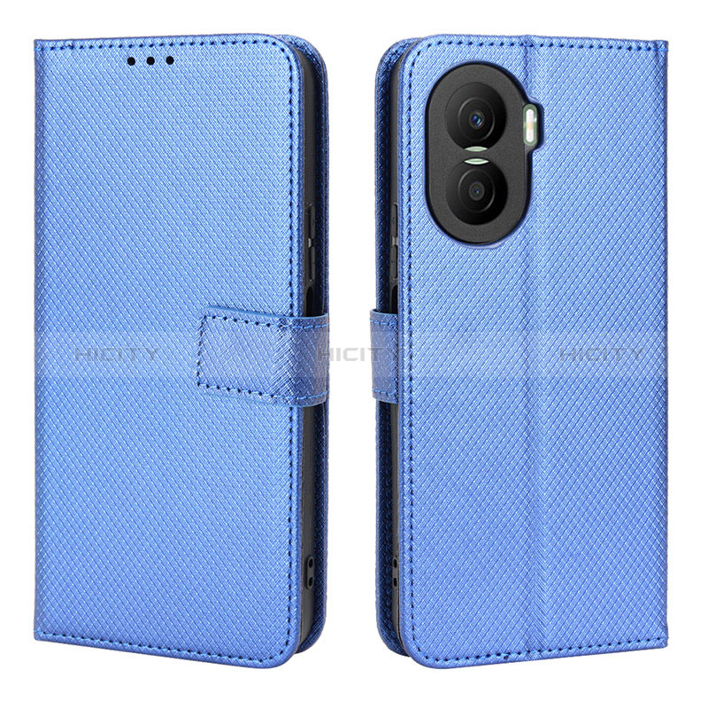 Custodia Portafoglio In Pelle Cover con Supporto BY1 per Huawei Honor X40i 5G Blu