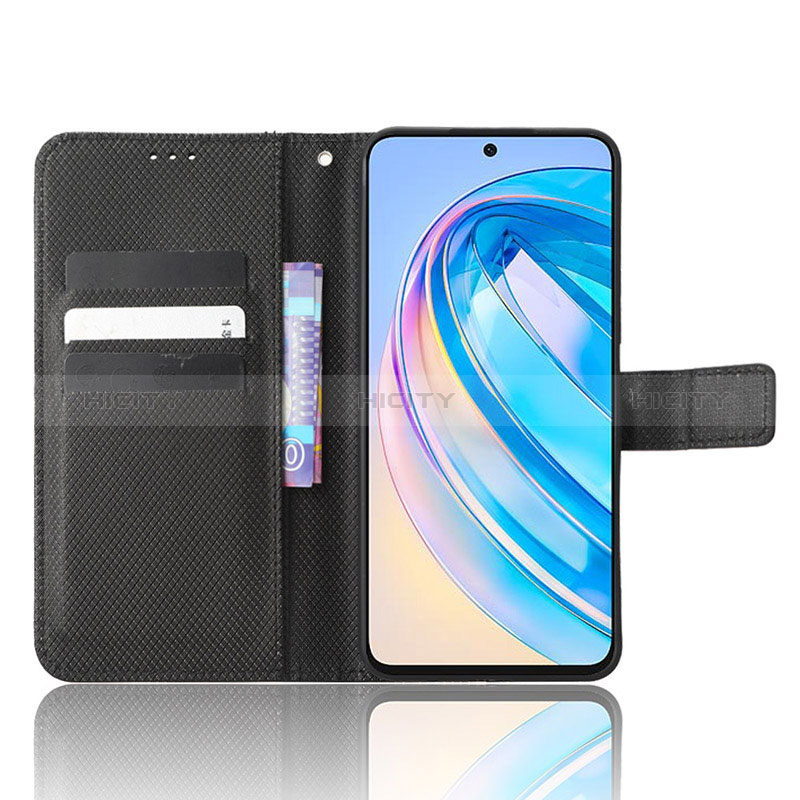 Custodia Portafoglio In Pelle Cover con Supporto BY1 per Huawei Honor X8a 4G