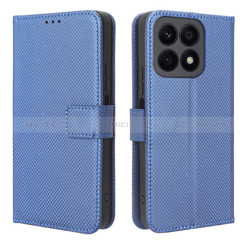 Custodia Portafoglio In Pelle Cover con Supporto BY1 per Huawei Honor X8a 4G Blu