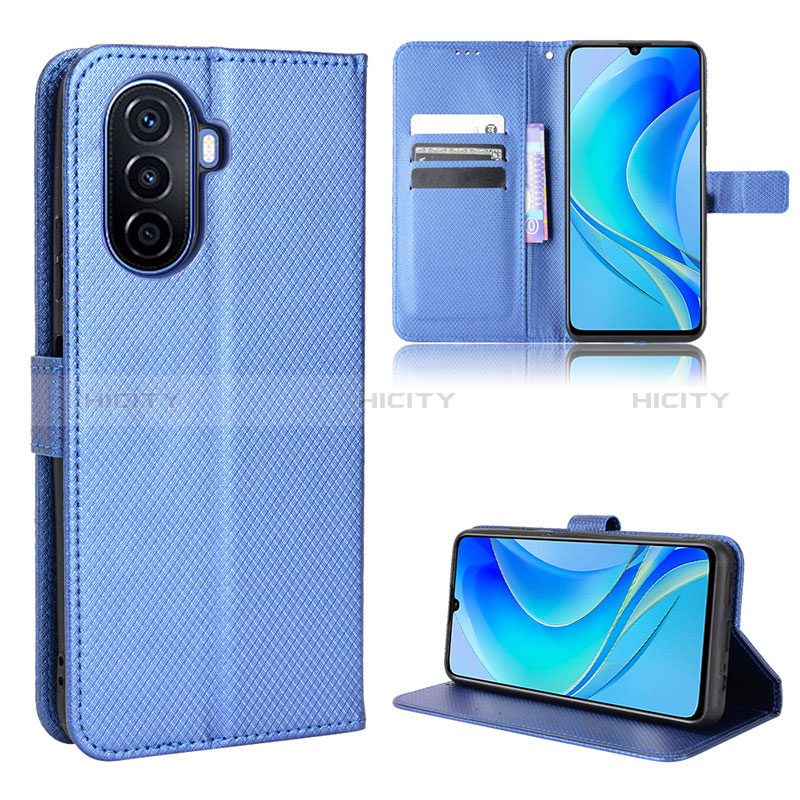 Custodia Portafoglio In Pelle Cover con Supporto BY1 per Huawei Nova Y70