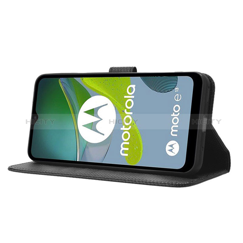 Custodia Portafoglio In Pelle Cover con Supporto BY1 per Motorola Moto E13