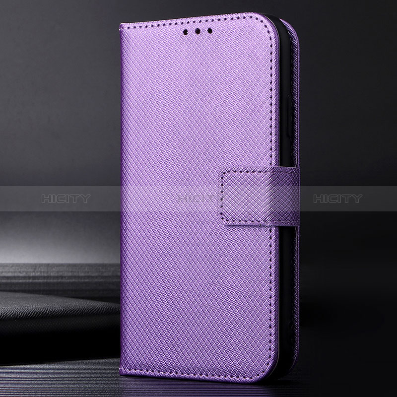 Custodia Portafoglio In Pelle Cover con Supporto BY1 per Nokia 5.4 Viola