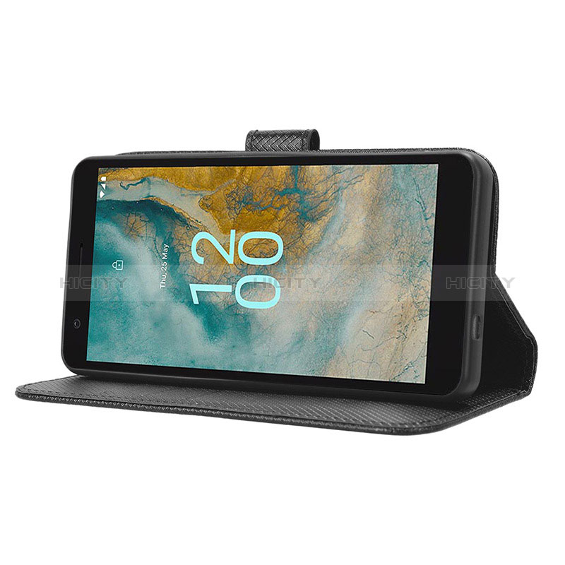 Custodia Portafoglio In Pelle Cover con Supporto BY1 per Nokia C02