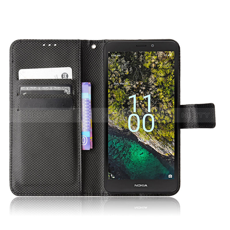 Custodia Portafoglio In Pelle Cover con Supporto BY1 per Nokia C100