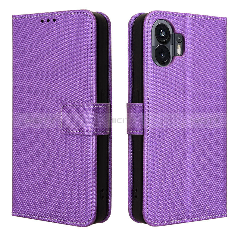 Custodia Portafoglio In Pelle Cover con Supporto BY1 per Nothing Phone 2