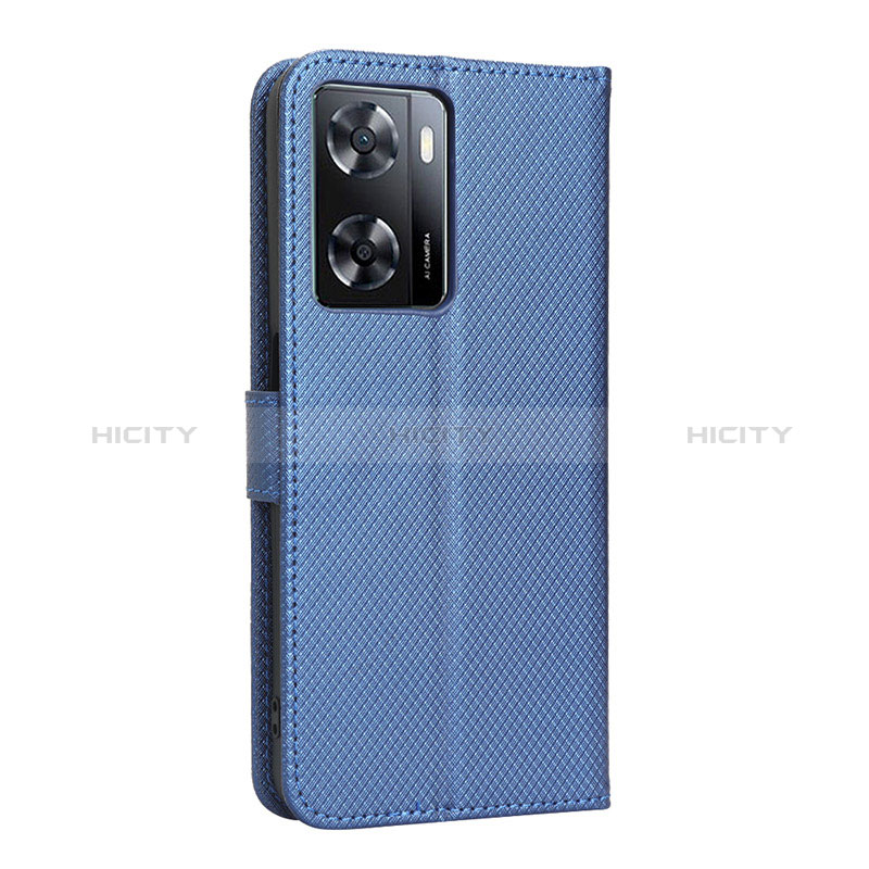 Custodia Portafoglio In Pelle Cover con Supporto BY1 per Oppo A57e Blu