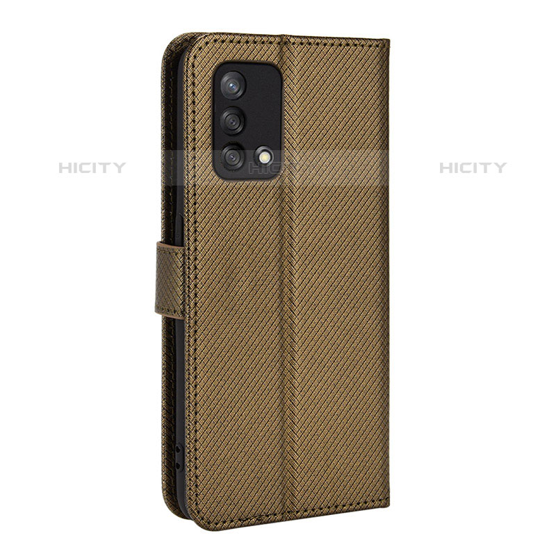 Custodia Portafoglio In Pelle Cover con Supporto BY1 per Oppo A74 4G Marrone