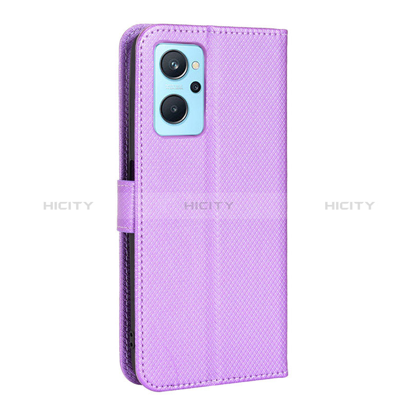 Custodia Portafoglio In Pelle Cover con Supporto BY1 per Oppo A96 4G Viola