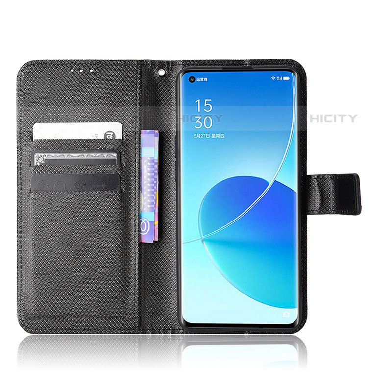 Custodia Portafoglio In Pelle Cover con Supporto BY1 per Oppo Reno6 Pro 5G India