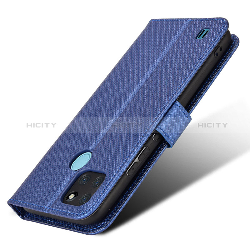 Custodia Portafoglio In Pelle Cover con Supporto BY1 per Realme C25Y India