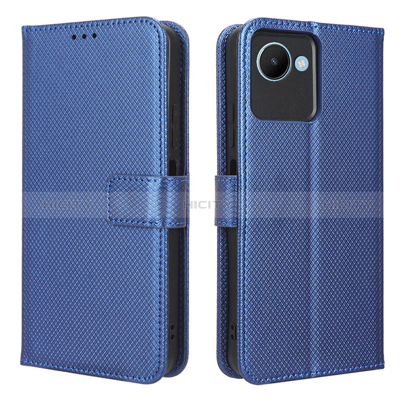 Custodia Portafoglio In Pelle Cover con Supporto BY1 per Realme Narzo 50i Prime Blu