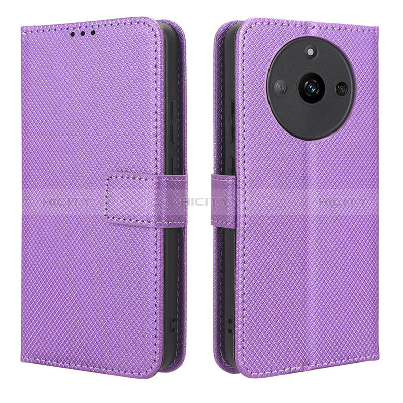 Custodia Portafoglio In Pelle Cover con Supporto BY1 per Realme Narzo 60 5G Viola