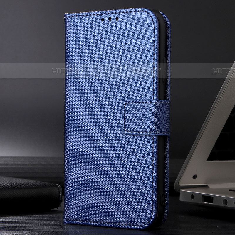 Custodia Portafoglio In Pelle Cover con Supporto BY1 per Samsung Galaxy A03s Blu