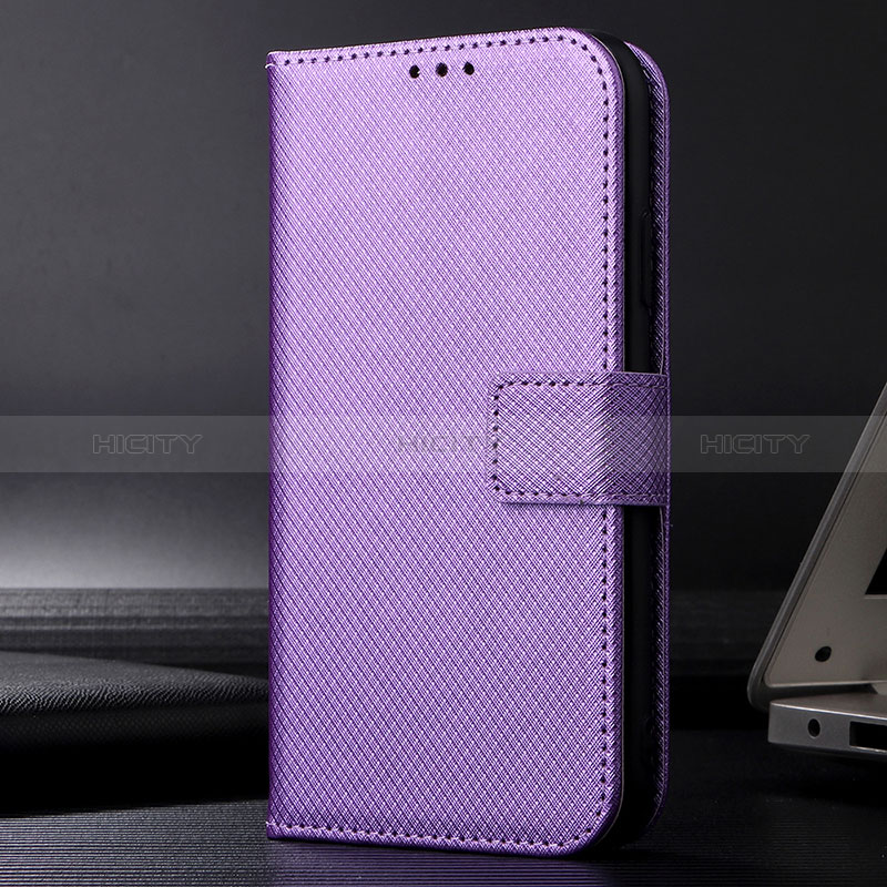 Custodia Portafoglio In Pelle Cover con Supporto BY1 per Samsung Galaxy A04s Viola